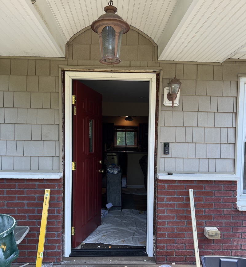 Remove the old door and install new door